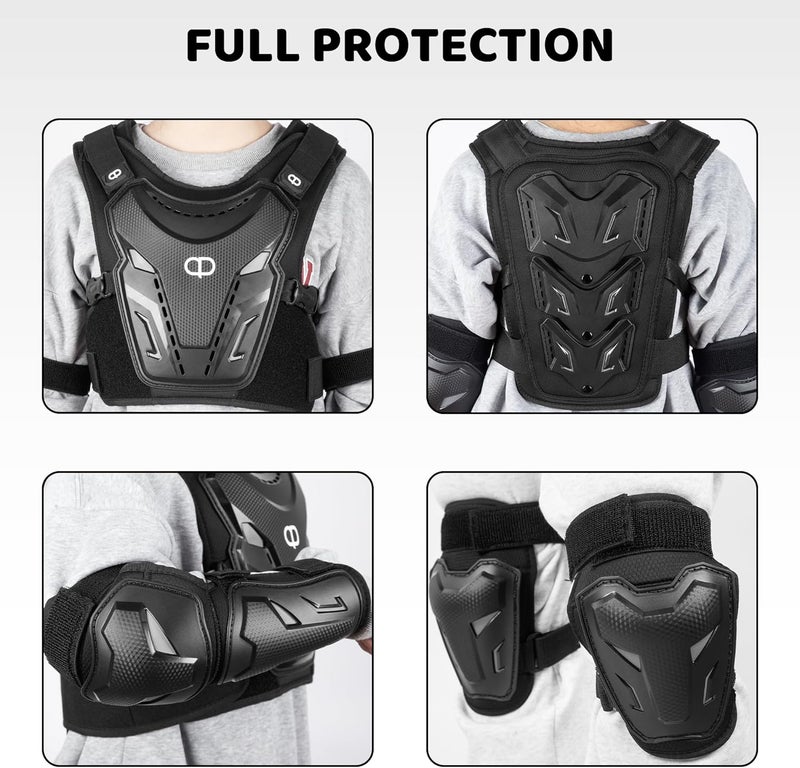 DA - Kids Dirt Bike Gear - Youth Motorcycle Riding Protective Gear Motocross Armor Suit Chest Protector for Boys Girls Mountain Biking Cycling - Image 4